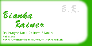 bianka rainer business card